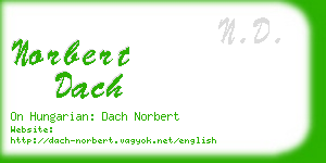 norbert dach business card
